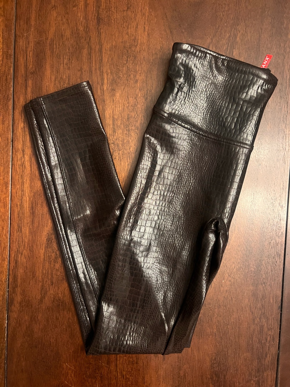 SPANX Faux Leather Leggings Size Medium